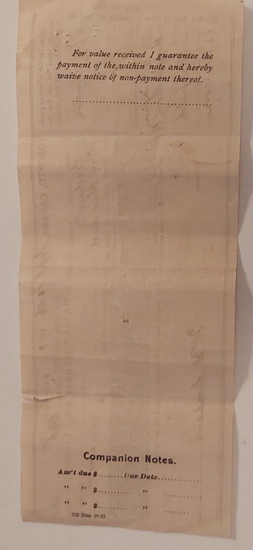 TWO PIECES "MASSEY -HARRIS PAPERWORK DATED 1923 & 1924" (TORONTO) EXTREMELY RARE gallery