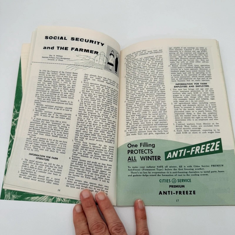 Vtg 1956 Farm Book & Almanac - Cities Service - 50s Tractor Gas Oil Agriculture gallery