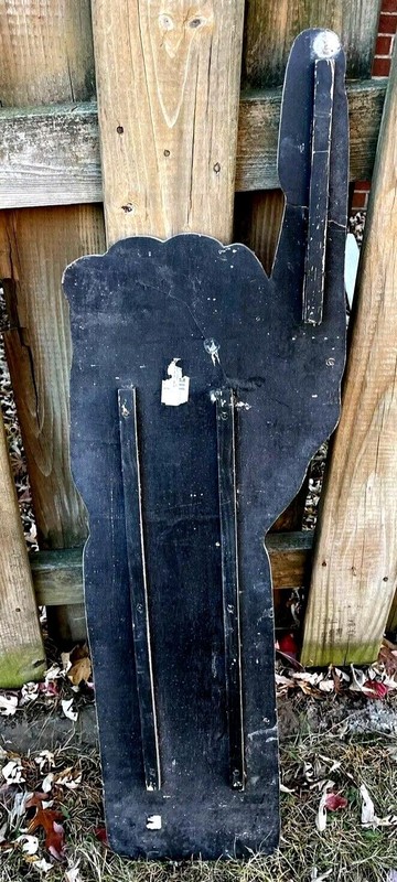 Folk Art Wooden Imperial Grain Co. Crushed Oats Advertising Directional Sign gallery
