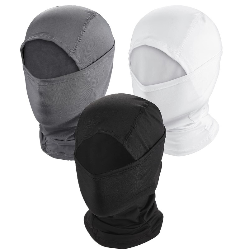 Balaclava Ski Mask 3 Pack Full Face Cover Windproof Sun Protection Hood Unisex O