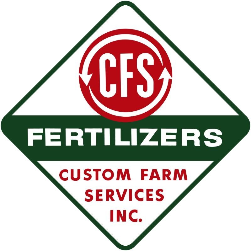 CFS Custom Farm Services Fertizers NEW Sign-28″ Dia. Diecut USA STEEL XL Size