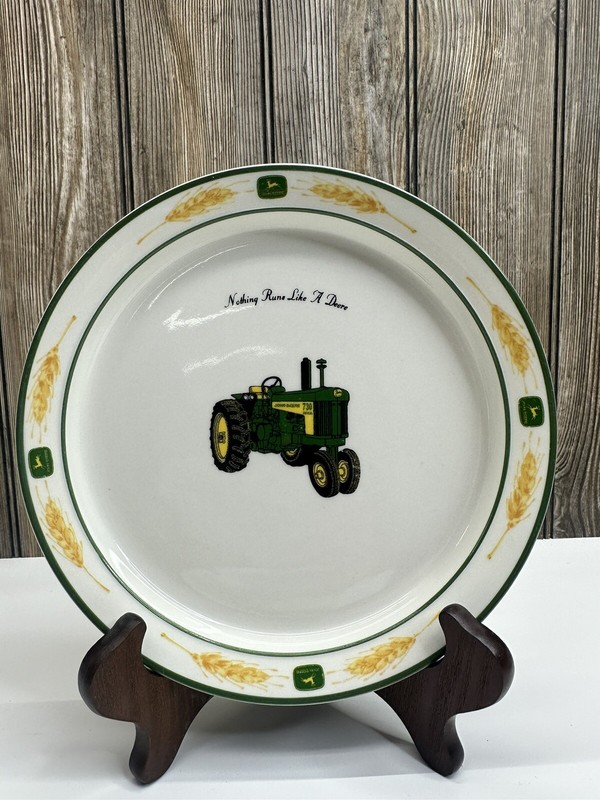 Gibson John Deere Salad Dessert Plate Nothing Runs Like A Deere Tractor