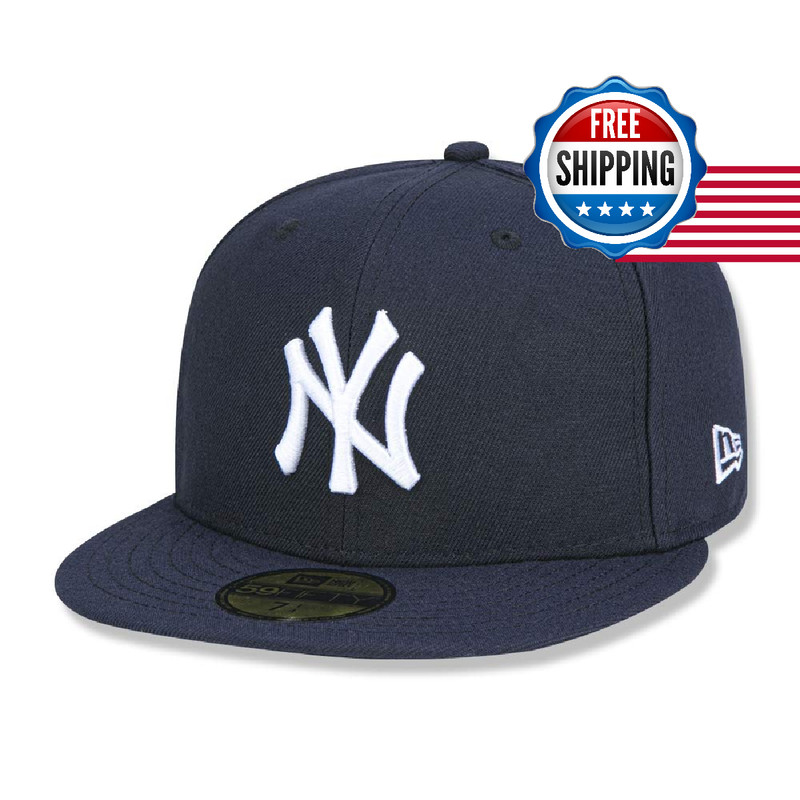 New Era Mens New York Yankees MLB Authentic Collection 59FIFTY Cap, Size 7 5/8