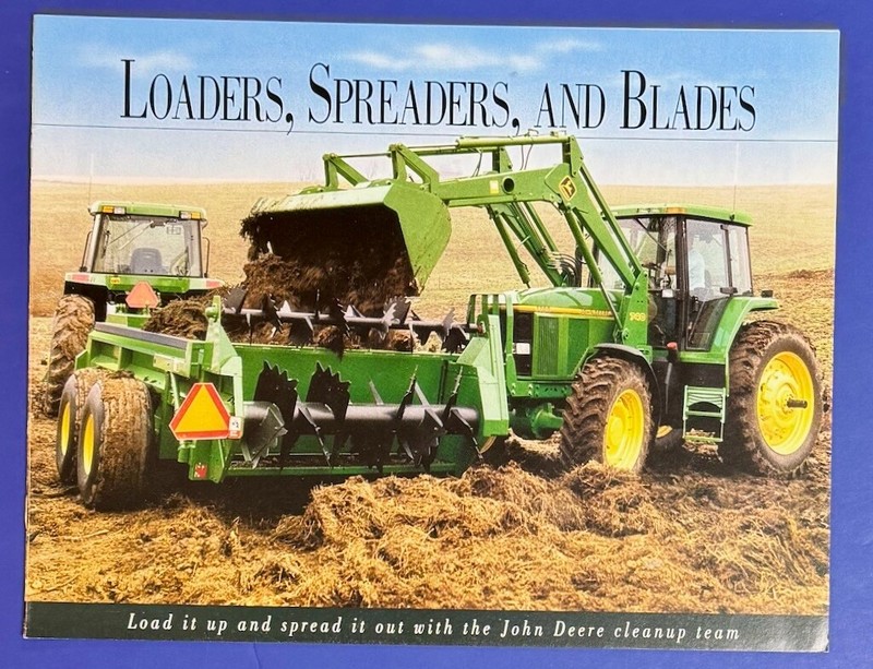 John Deere Brochure Loaders spreaders Blades 20 Pages 1994