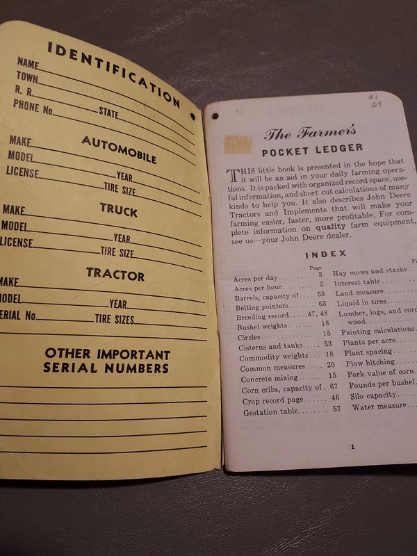 1957 John Deere 91st Annual Pocket Ledger Trenton Missouri 820 720 620 Tractor gallery