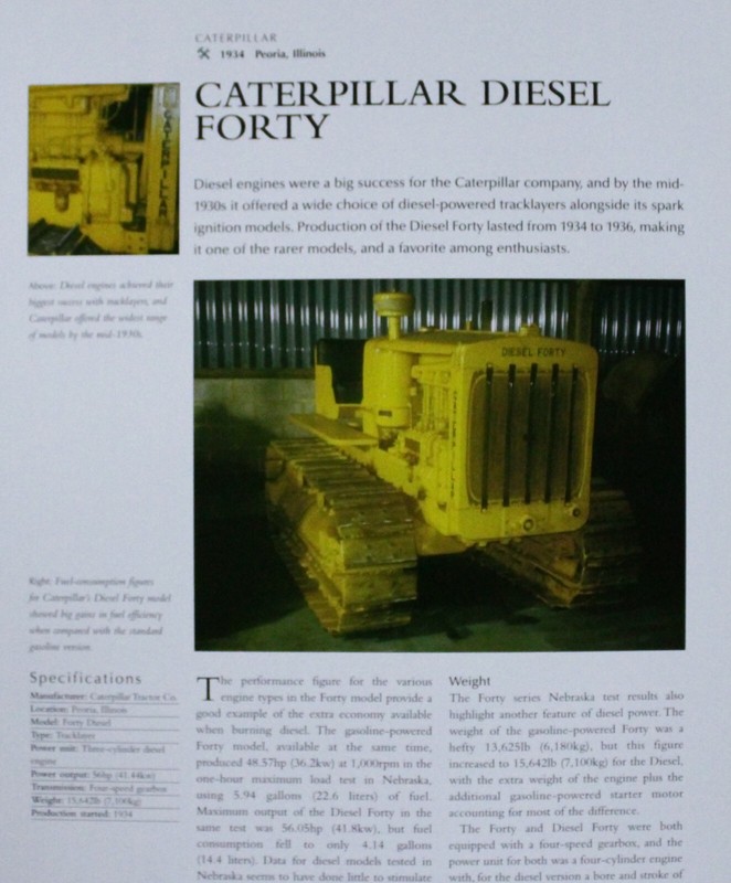 Caterpillar Tractor Picture Info Article Sheet Out of Print Wall Art Decor