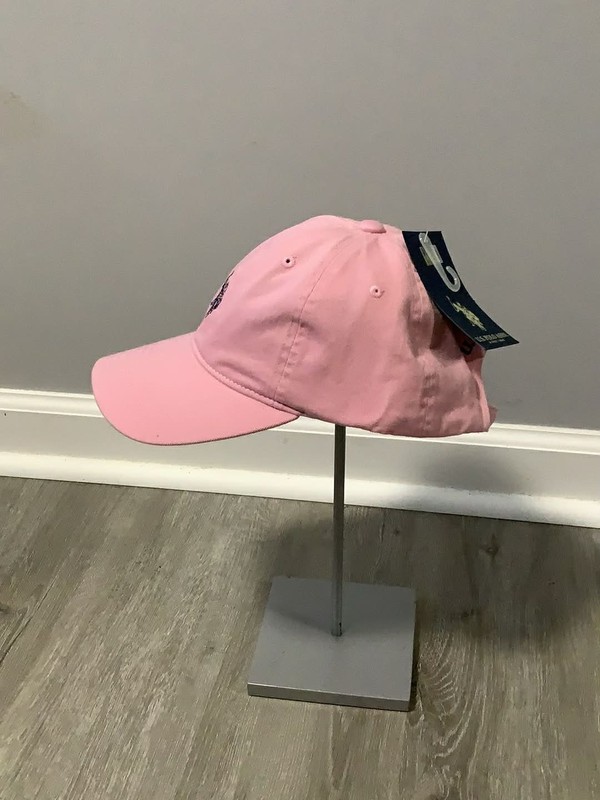 U.S. Polo Assn. Washed Twill Cotton Adjustable Hat w/ Pony Logo, Pink, One Size gallery