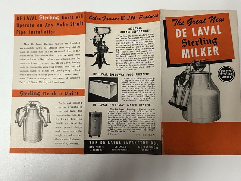 1950's De Laval Dairy Milking Machine pamphlet (22A) gallery
