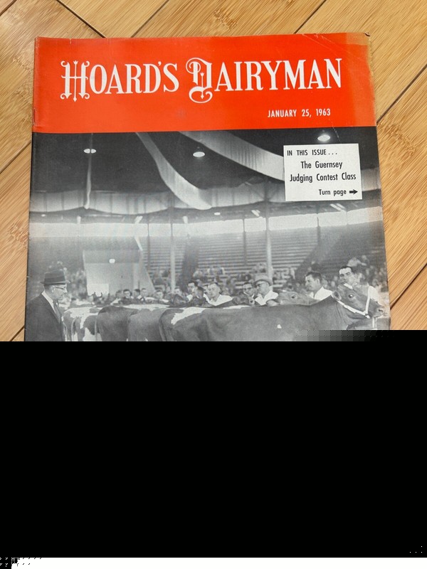 JAN 25 1963 HOARD’S DAIRYMAN DAIRY FARM MAGAZINE GUERNSEY JUDGING CONTEST CLASS