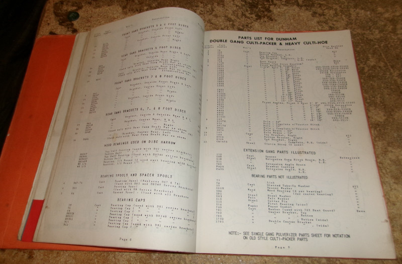 1950 dunham culti-line general/repair parts catalog see description good used gallery
