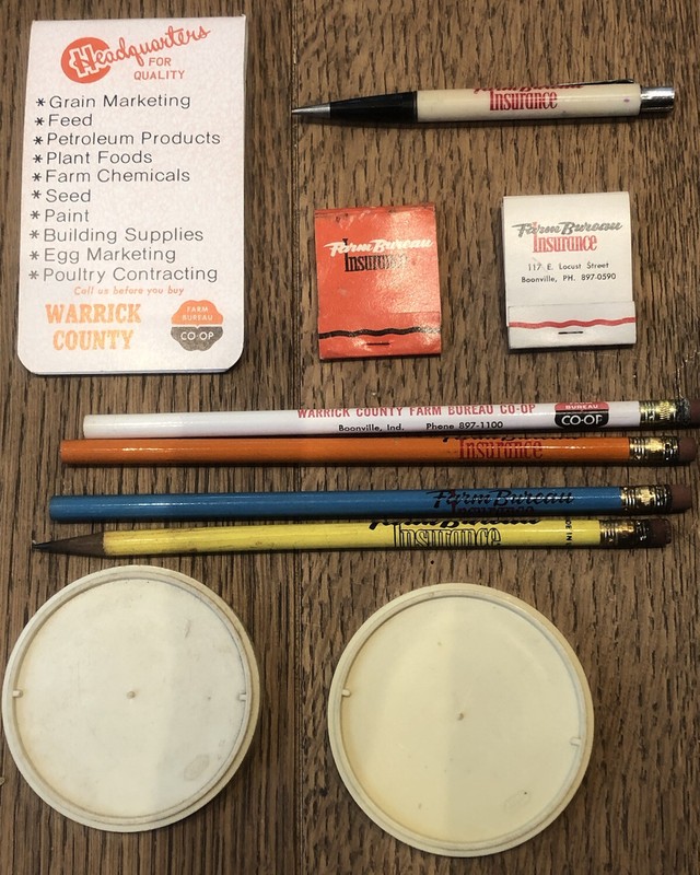 Vintage Lot Farm Bureau Insurance & Co Op Matchbooks Pencil Coaster Boonville IN gallery