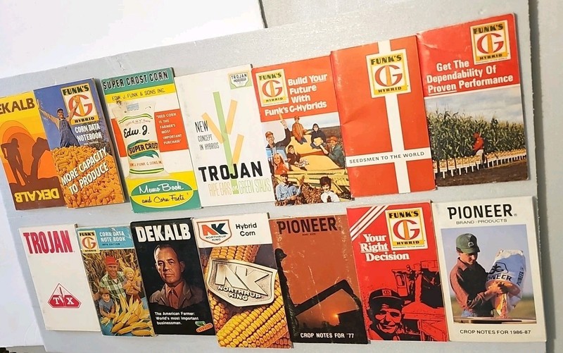 VINTAGE DEKALB PIONEER PAG PRIDE TRACY NORTHRUP SEED MEMO BOOKS CORN LOT 14