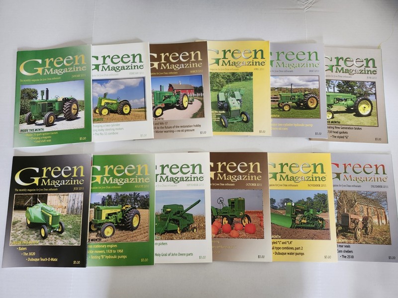 2011 GREEN MAGAZINE John Deere Tractor, Equipment – COMPLETE YEAR All Issues