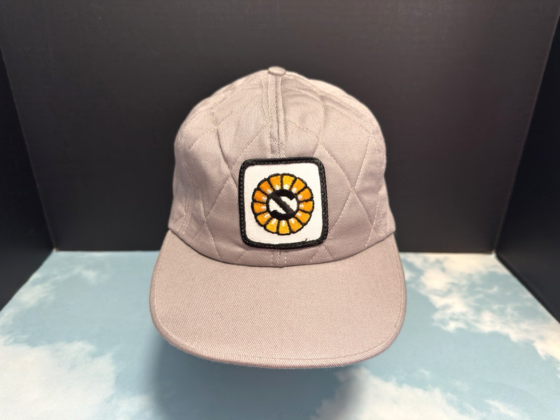 Sigco Research Patch SEED Company Gray Ear Flap Large Hat Cap VTG Vintage