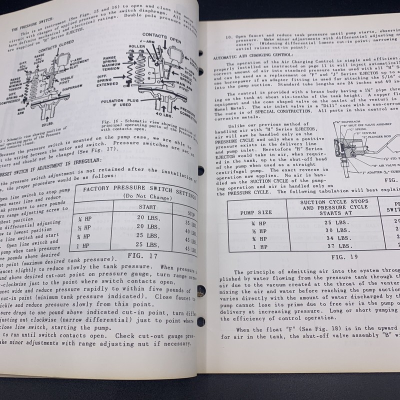 Original 1948 F.E. Myers Installation & Service Pumps Manual EJM-48 gallery