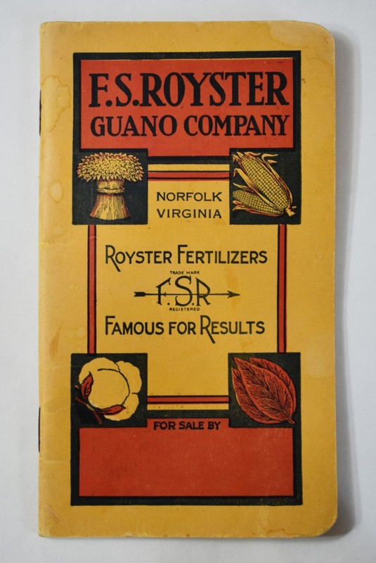 1930 F.S. Royster Guano Company Royster Fertilizers Advertising Farmers Book