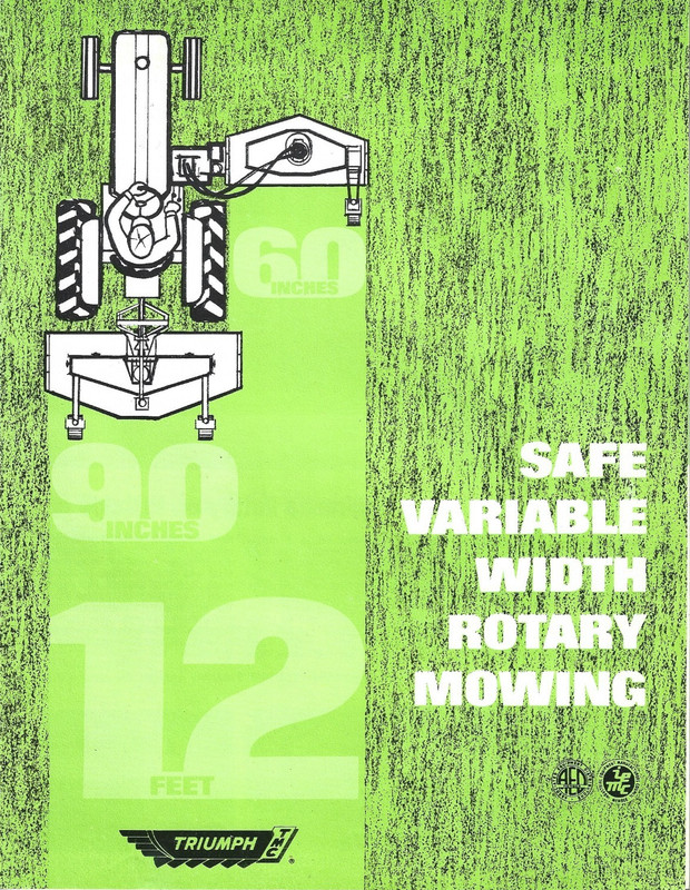 Triumph Mower Showroom Sales Brochure Models Roto-Flex 50 60 and 90