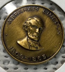 Vintage Abraham Lincoln Penny Keychain, Lincoln’s Home Coin, Lincoln 1964 pennie