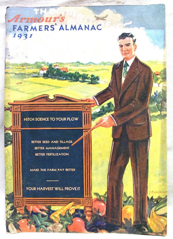 ARMOUR’S FARMERS’ ALMANAC FOR 1931 VINTAGE ARMOUR FERTILIZER COMPANY CHICAGO IL