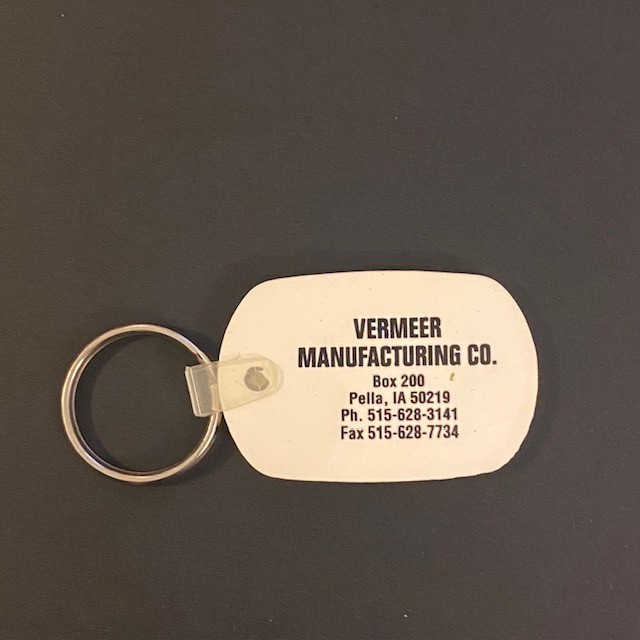 Vintage Pella Iowa Vermeer Manufacturing Farm Ag Equipment IA Keychain Key Ring gallery