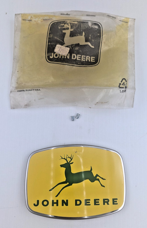 John Deere Tractor Medallion Emblem Sign 5×3.5″