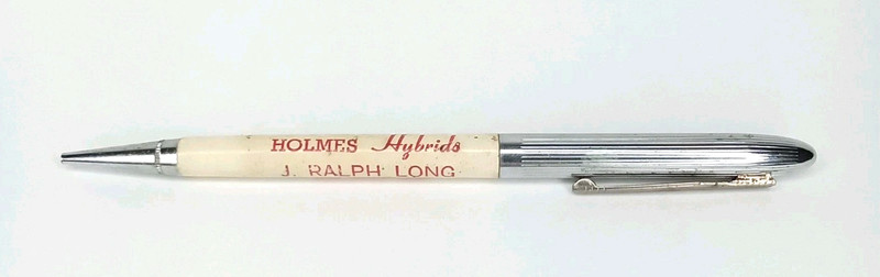 Vintage Holmes Hybrids Decatur Illinois Ralph Long Advertising Mechanical Pencil