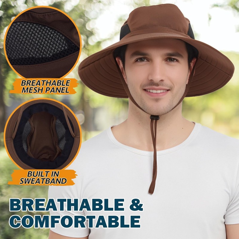 Einskey Wide Brim Sun Hat Upf 50 Uv Protection Waterproof Packable Bucket Hat gallery