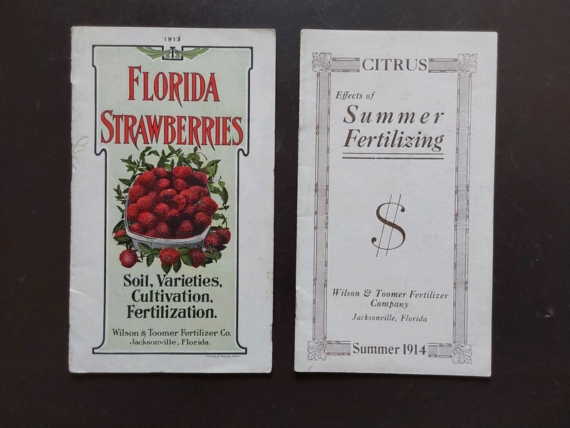 1913 & 1914 FLORIDA AGRICULTURAL PAMPHLETS * WILSON & TOOMER JACKSONVILLE FL