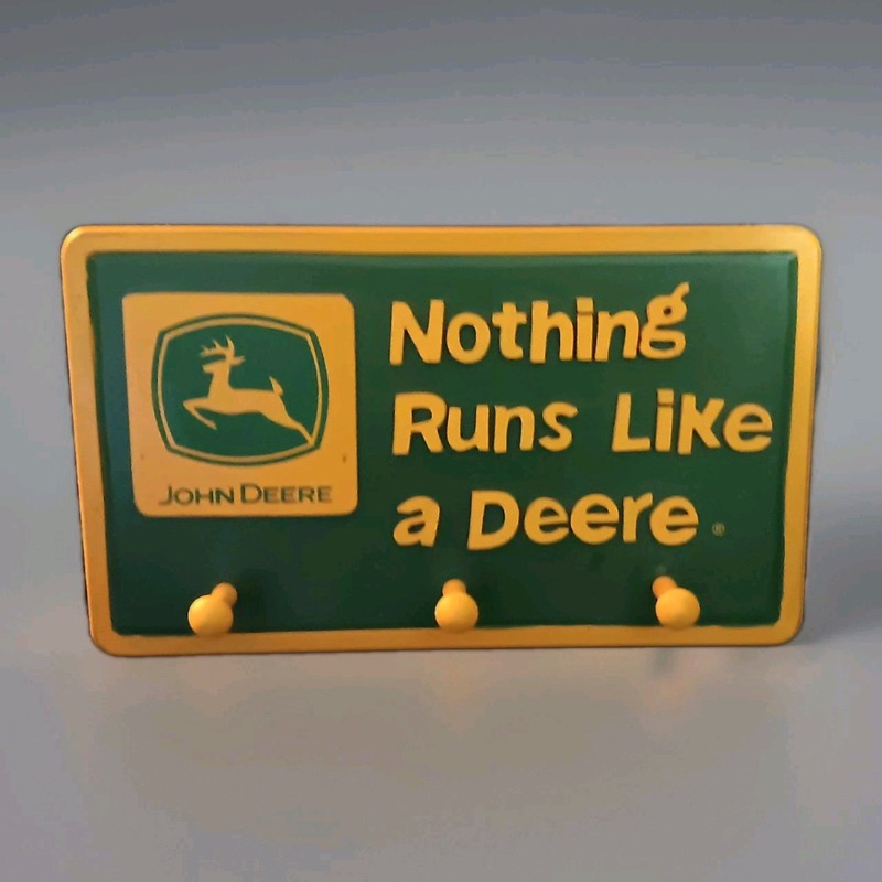 John Deere Hat or Child’s Coat Rack “Nothing Runs Like A Deere” Wall Rack