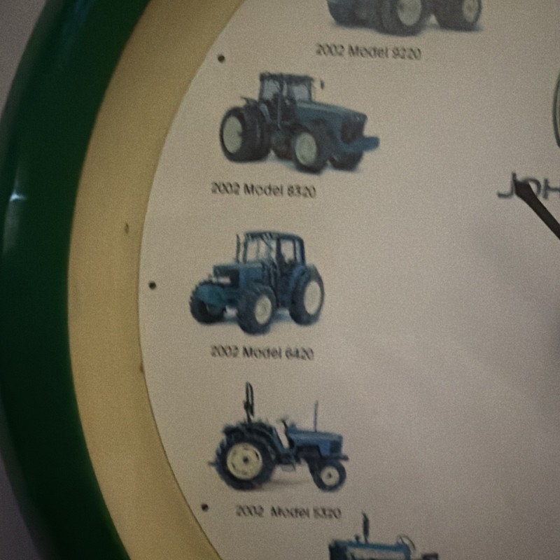JOHN DEERE TRACTOR WALL CLOCK TRACTOR SOUNDS TESTED WORKS RARE gallery