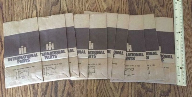 Lot of 10 International Harvester IH Vintage Dealer Paper Bags Parts Sales