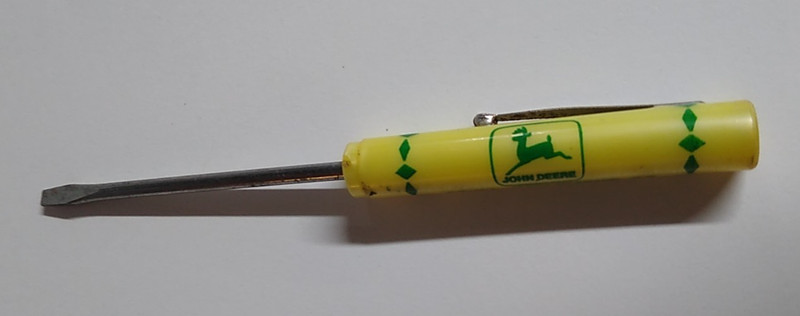 Vintage John Deere Pocket Screwdriver Stull Implement Co New Carlisle, Ohio C