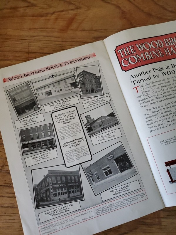 Sales Brochures Wood Brothers Thresher Company Des Moines Iowa grain thrashing gallery