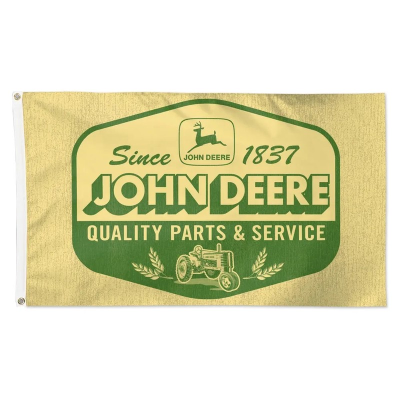 JOHN DEERE QUALITY PARTS SINE 1837 3’X5′ SINGLE-SIDED DELUXE FLAG WINCRAFT 🚜