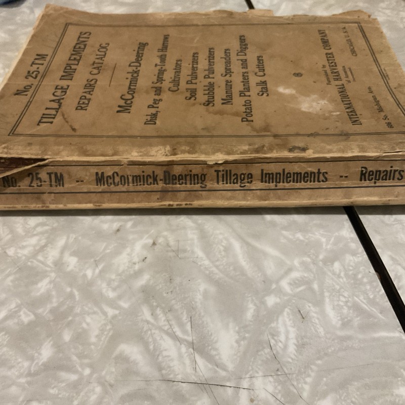 1928 IHC McCORMICK-DEERING TILLAGE IMPLEMENT REPAIRS CATALOG 25-TM gallery