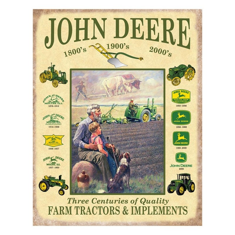 John Deere Past, Present, Future Metal Farm Sign 6885