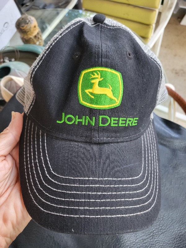 John Deere Summer Black & Gray Mesh Hat Baseball Trucker Cap