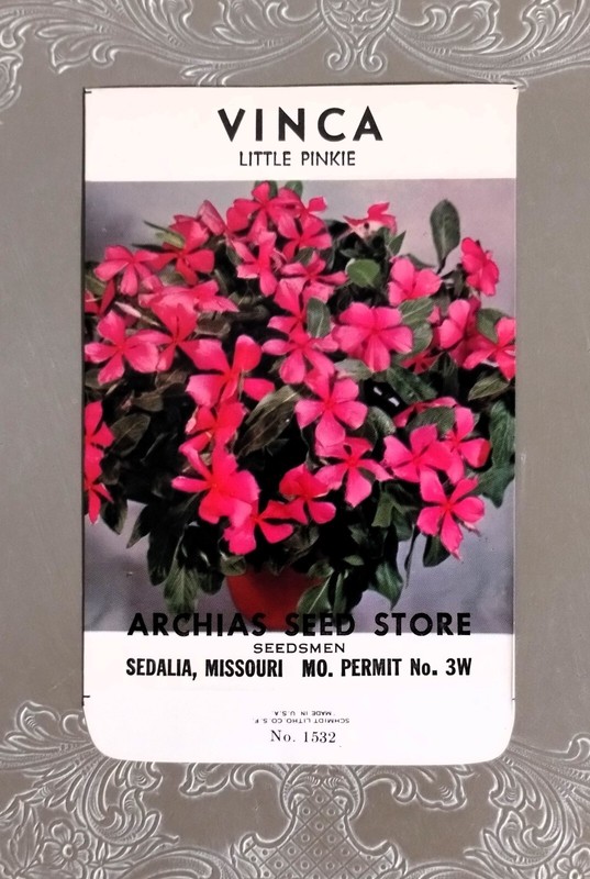 Lot: 5 Vintage Unused Lithographed Flower Seed Packets; Schmidt Litho Co. NOS gallery