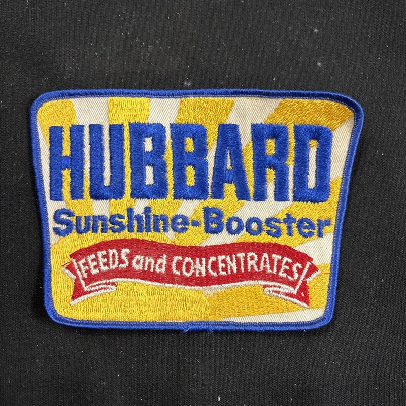 Vintage Large Hubbard Sunshine Feeds Salesman Patch Sew On Dealer Farm￼