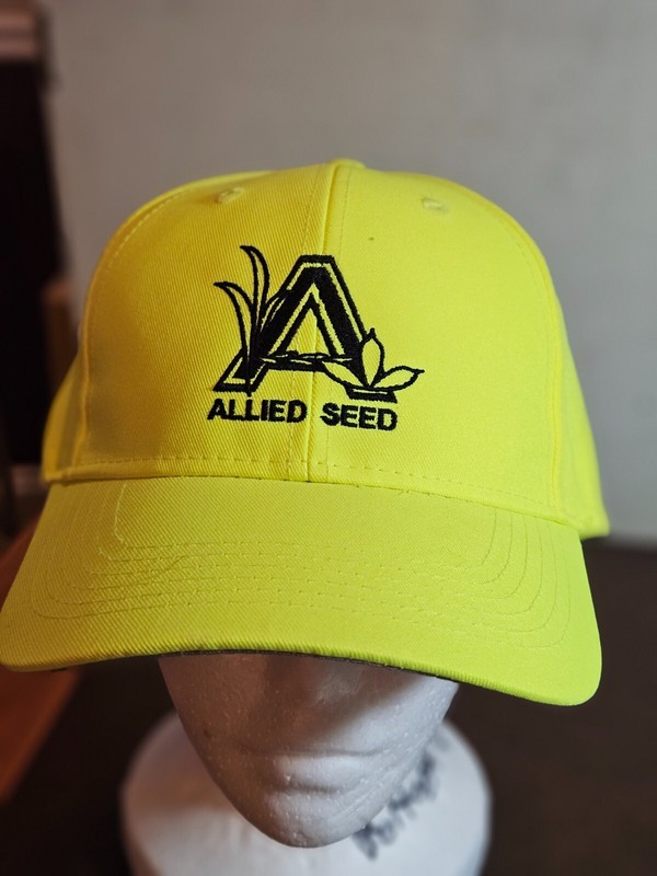 Vintage ALLIED SEED – PORT AUTHORITY 100% polyester adjustable back Farmer Hat