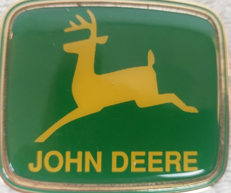 JOHN DEERE FARM TRACTOR AGRICULTURE FARMING FARMER MENS METAL BELT BUCKLE 1992 gallery
