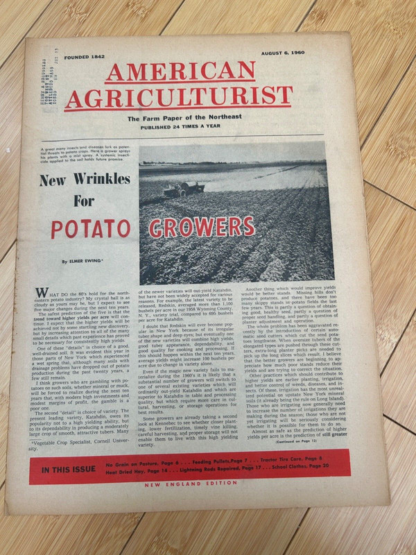 AUGUST 6 1960 AMERICAN AGRICULTURIST MAGAZINE THE FARM PAPER OLIVER HUSKS SHELLS