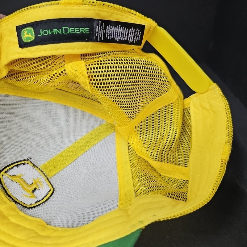 John Deere Cap Loop And Hook Green Yellow One Size Adjustable Hat gallery