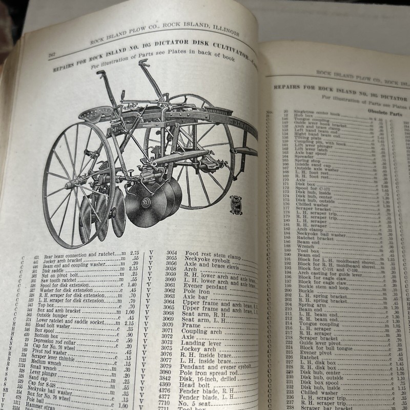 Vintage 1920 Rock Island Plow Repair Catalog No. 60 June 1920 gallery