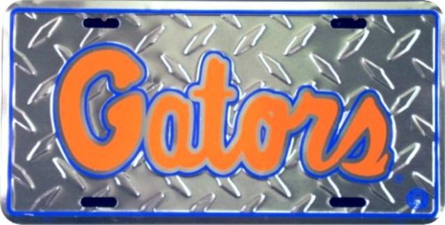 University of Florida Gators Diamond Cut Aluminum License Plate