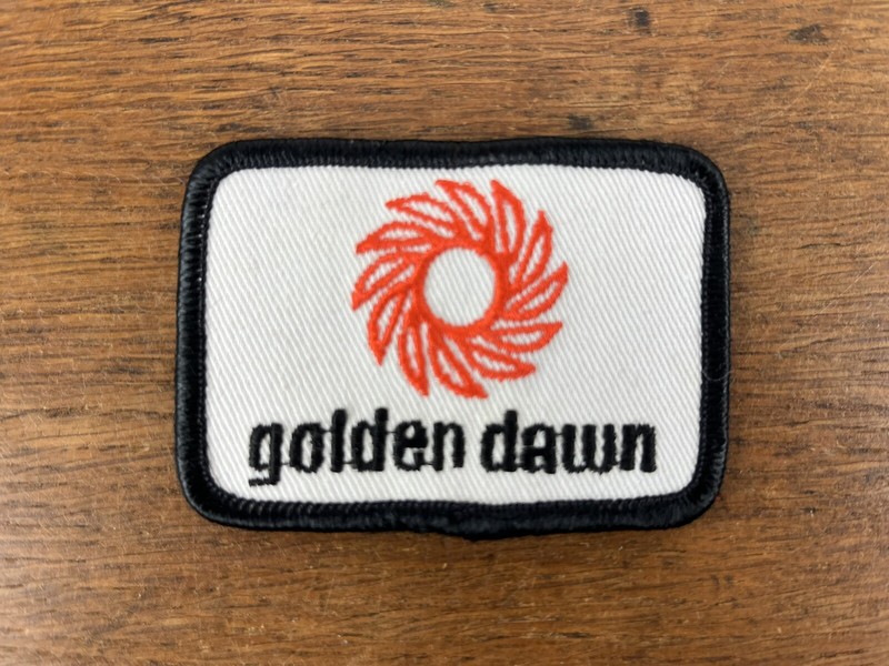 Vintage Golden Dawn Embroidered Sew on Patch