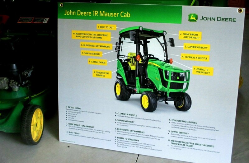 LOT OF 7 NEW HUGE 30"x36" JOHN DEERE DEALER TRACTOR BANNERS SIGNS POSTERS STIFF gallery