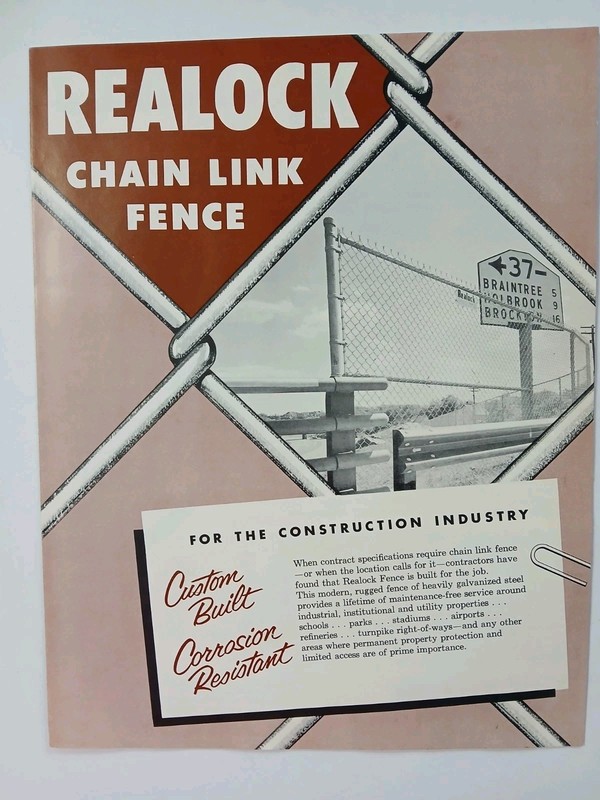 Realock Fence Sales Brochure Chain Link The Colorado Fuel & Iron Advertising