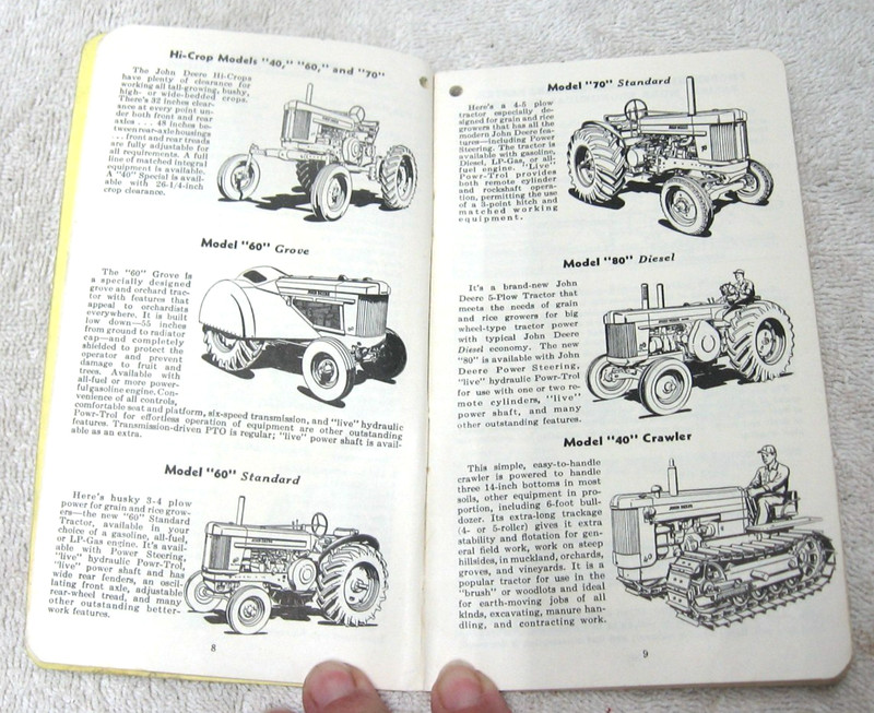 1956 - 1957 JOHN DEERE POCKET LEDGER BROCHURE ROSENHEIMER KEWASKUM WI gallery
