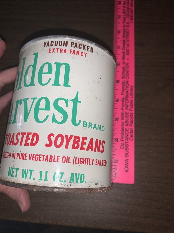 Golden Harvest Toasted Soybean Empty Tin No Lid gallery